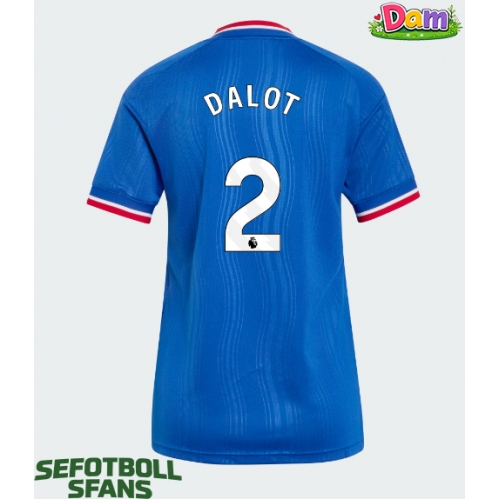Manchester United Diogo Dalot #2 Bortatröja Kvinnor 2026-27 Kortärmad